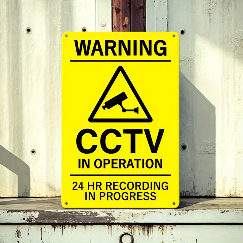 Outdoor Furniture Metal - CCTV-Warnschild im Vintage-Stil aus Metall –