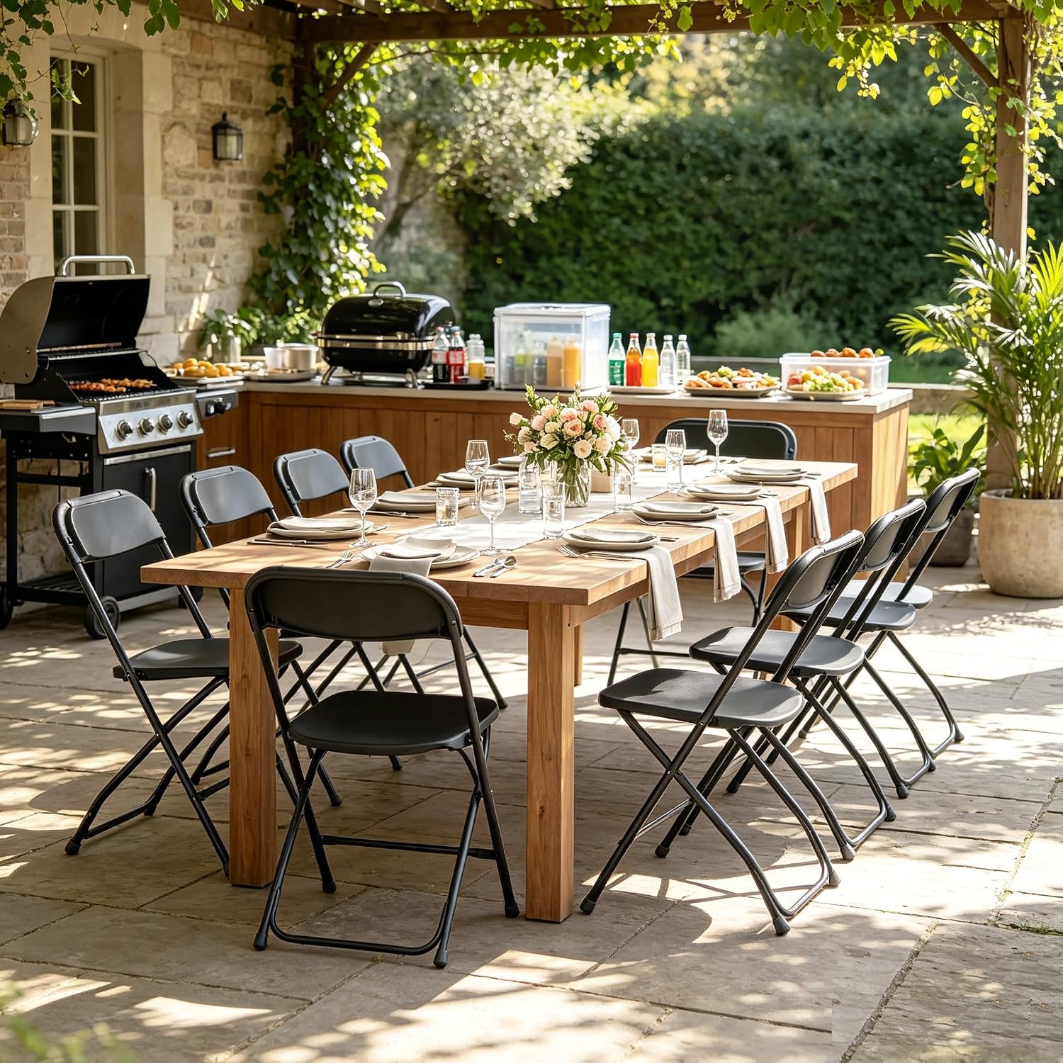 Schwarzer Klappstuhl mit Metal – Outdoor Furniture Metal Chairs Bewertung und Preis