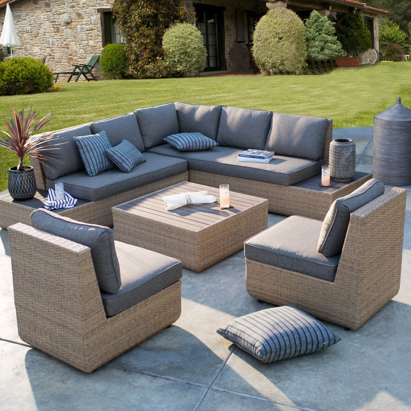 Outdoor-Sofa, Rattan-Gartenmöb – Outdoor Furniture Metal Chairs Bewertung und Preis